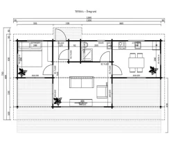 Lasita Maja Ferienhaus Öregrund, ca. B1260/H312,8/T730 cm