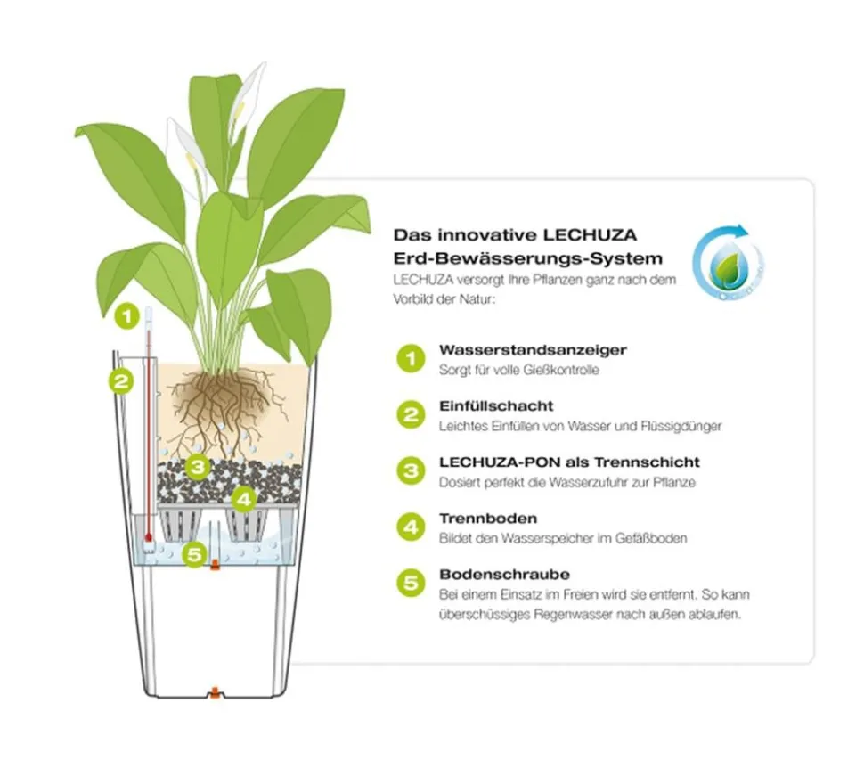 LECHUZA® CUBICO Color, All-in-One-Set