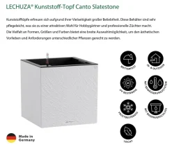 LECHUZA® Kunststoff-Topf Canto Stone, quadratisch