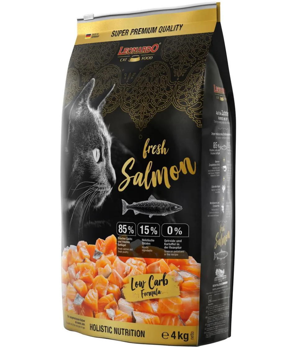 Leonardo Trockenfutter für Katzen Adult fresh Salmon, Lachs