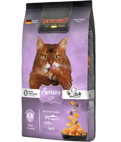 Leonardo Trockenfutter für Katzen Senior Getreidefrei, Lachs
