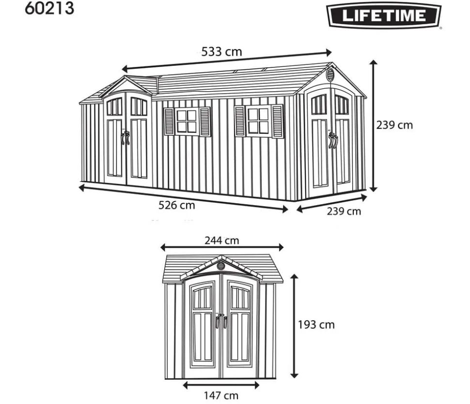 Lifetime Gerätehaus Chateau, ca. B533,4/H238,8/T243,8 cm