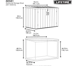 Lifetime Kunststoff-Mülltonnenbox, ca. B191/H132/T108 cm