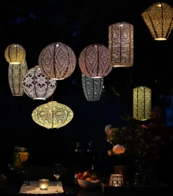Lumiz Solar-Lampion Long Oval Bazaar, ca. Ø20/H45 cm