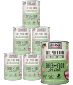 MAC's CAT Nassfutter für Katzen Fleischmenü, 6 x 400 g