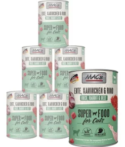 MAC's CAT Nassfutter für Katzen Fleischmenü, 6 x 400 g
