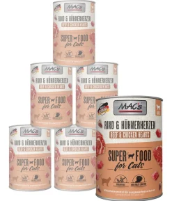 MAC's CAT Nassfutter für Katzen Fleischmenü, 6 x 400 g