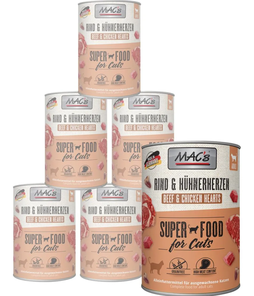 MAC's CAT Nassfutter für Katzen, 6 x 800 g