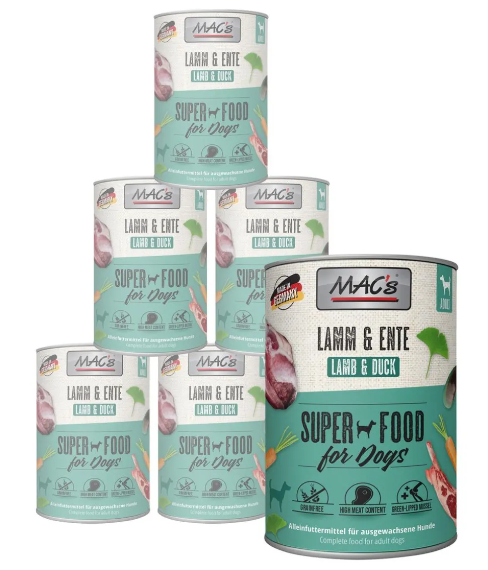 MAC's DOG Nassfutter für Hunde, 6 x 400 g