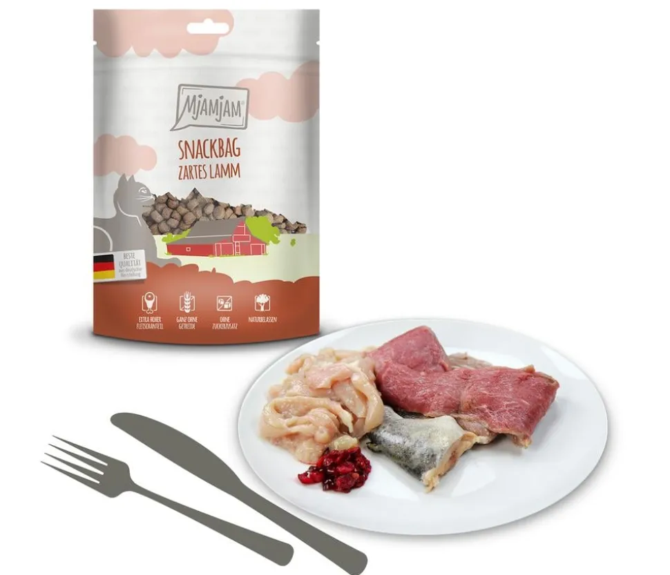 MjAMjAM® Katzensnack Snackbag zartes Lamm, Adult, 125 g