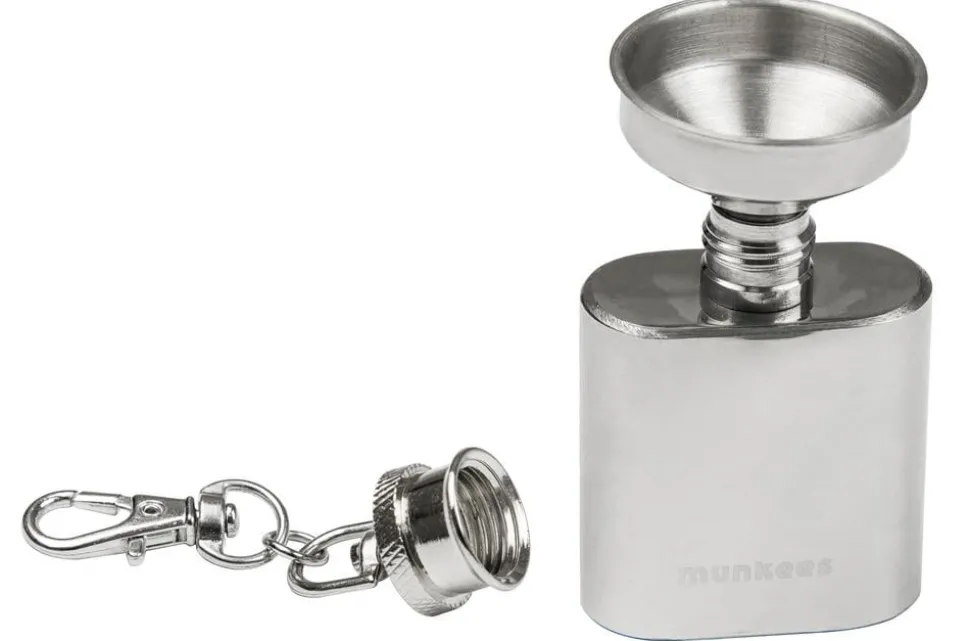 munkees® Schlüsselanhänger Flachmann-Set Kippis, ca. B4,5/H8/T2,2 cm