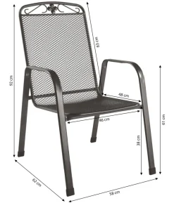 MWH Metall-Gartensessel Savoy
