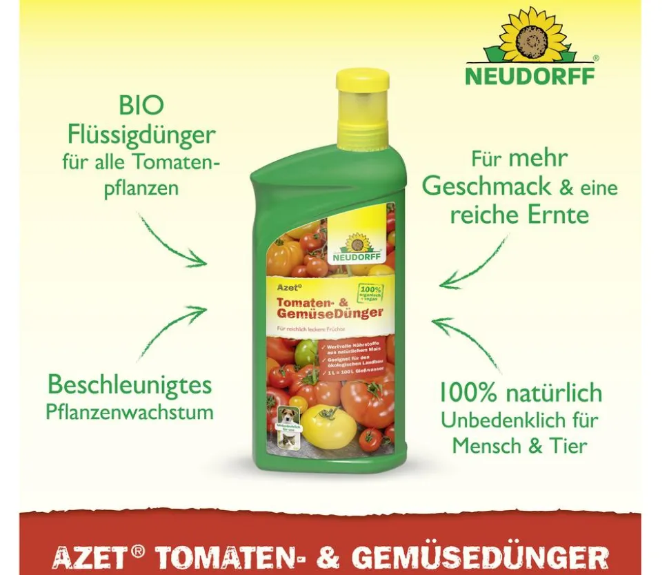 Neudorff Azet® Tomaten- & GemüseDünger, flüssig, 1 l