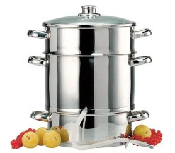Nik. Schmitt Edelstahl-Dampfentsafter, 8 l, ca. Ø26/H29 cm