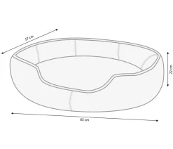 Nobby Komfortbett Anda, oval, rot