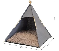 Nobby Kuschelzelt Tenda, rechteckig, dunkelgrau, ca. B70/H70/T70 cm