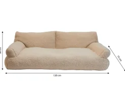 Nobby Plüschsofa Teddy, rechteckig, hellgrau