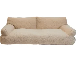 Nobby Plüschsofa Teddy, rechteckig, hellgrau