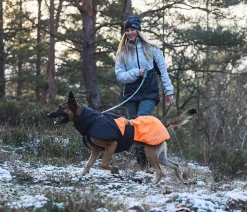 Non-stop dogwear Hunde-Wintermantel Glacier jacket 2.0, schwarz/orange