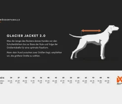 Non-stop dogwear Hunde-Wintermantel Glacier jacket 2.0, schwarz/orange