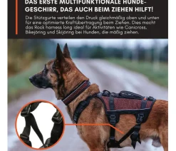 Non-stop dogwear Mehrzweck-Hundegeschirr Rock harness long, schwarz/orange