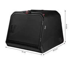 1one1 Origami Hundetransportbox, schwarz, L, ca. B81/H65,8/T81,4 cm