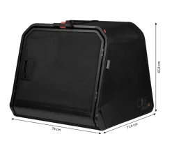 1one1 Origami Hundetransportbox, schwarz, M, ca. B74/H65,8/T71,4 cm