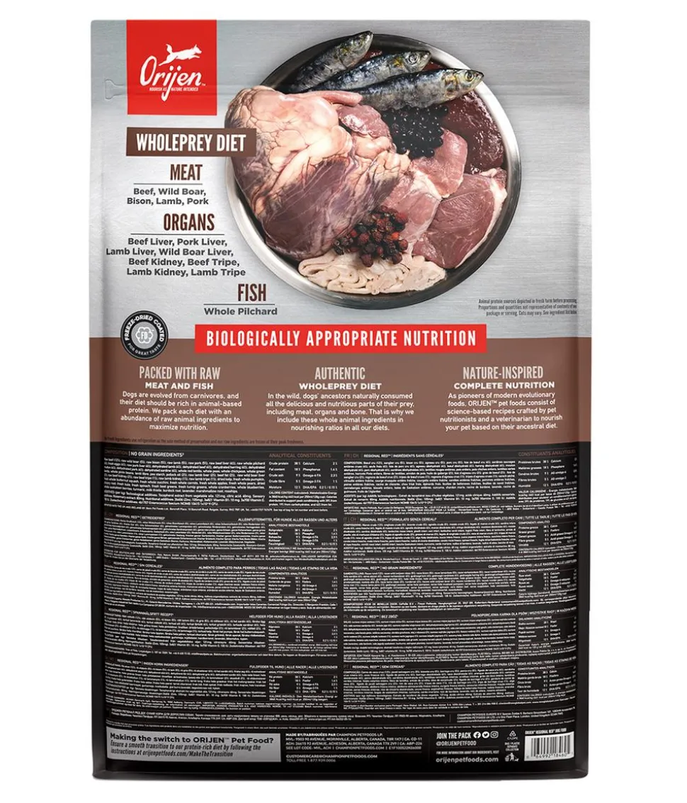 ORIJEN™ Trockenfutter für Hunde Regional Red