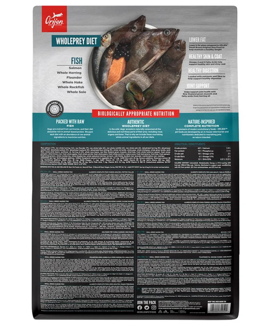 ORIJEN™ Trockenfutter für Hunde Small Breed Marine Fish
