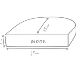 Outbag Outdoor-Sitzkissen Moon Plus, ca. B45/H8/T45 cm
