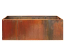 Palatino Cortenstahl-Pflanzgefäß Urban mit Zwischenboden, rechteckig, braun, ca. B200/H70/T100 cm