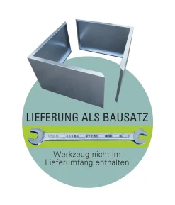 Palatino Metall-Pflanzgefäß Nora, quadratisch, anthrazit