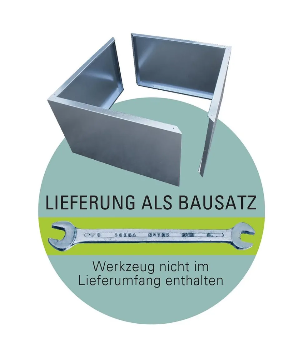 Palatino Metall-Pflanzgefäß Nora, quadratisch, anthrazit
