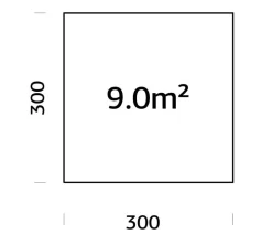 Palmako Fundamentrahmen 3x3 m, inkl. LogFoot-Träger