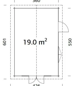 Palmako Gartenhaus Irene, ca. B426/H276/T598 cm