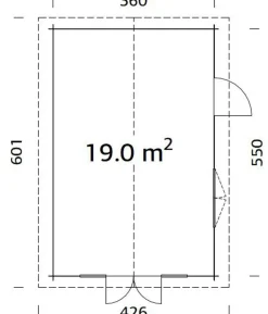 Palmako Gartenhaus Irene, ca. B426/H276/T598 cm