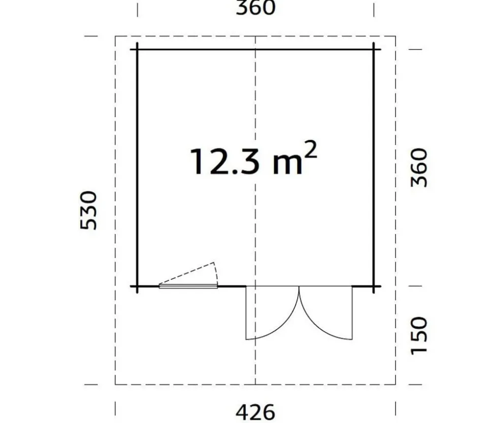 Palmako Gartenhaus Sally, ca. B426/H256/T530 cm