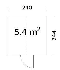 Palmako Gewächshaus Emilia, ca. B421/H288/T557 cm