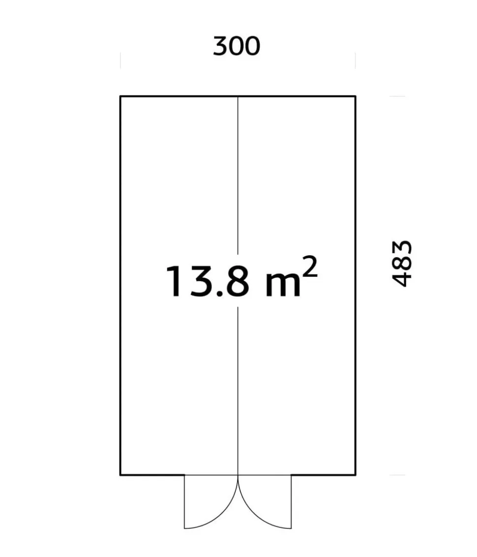 Palmako Gewächshaus Emilia, ca. B300/H288/T498 cm