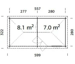 Palmako Pavillon Melanie, ca. B599/H307/T322 cm