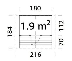 Palmako Spielhaus Felix, ca. B216/H169/T184 cm