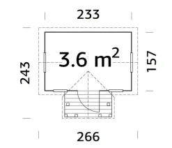 Palmako Spielhaus Jennie, ca. B267/H219/T243 cm