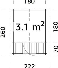 Palmako Spielhaus Stina, ca. B222/H193/T260 cm