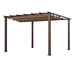 Paragon Outdoor-Pergola Florida 1111, inkl. Sonnensegel dunkelbraun, ca. B350,4/H235/T350 cm
