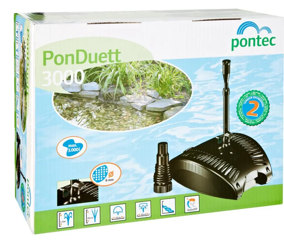 Pontec PonDuett 3000 Unterwasserfilter mit Wasserspiel