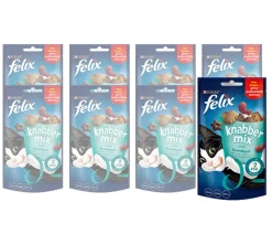 PURINA felix® Katzensnack KnabberMix Strandspaß, 8 x 60 g