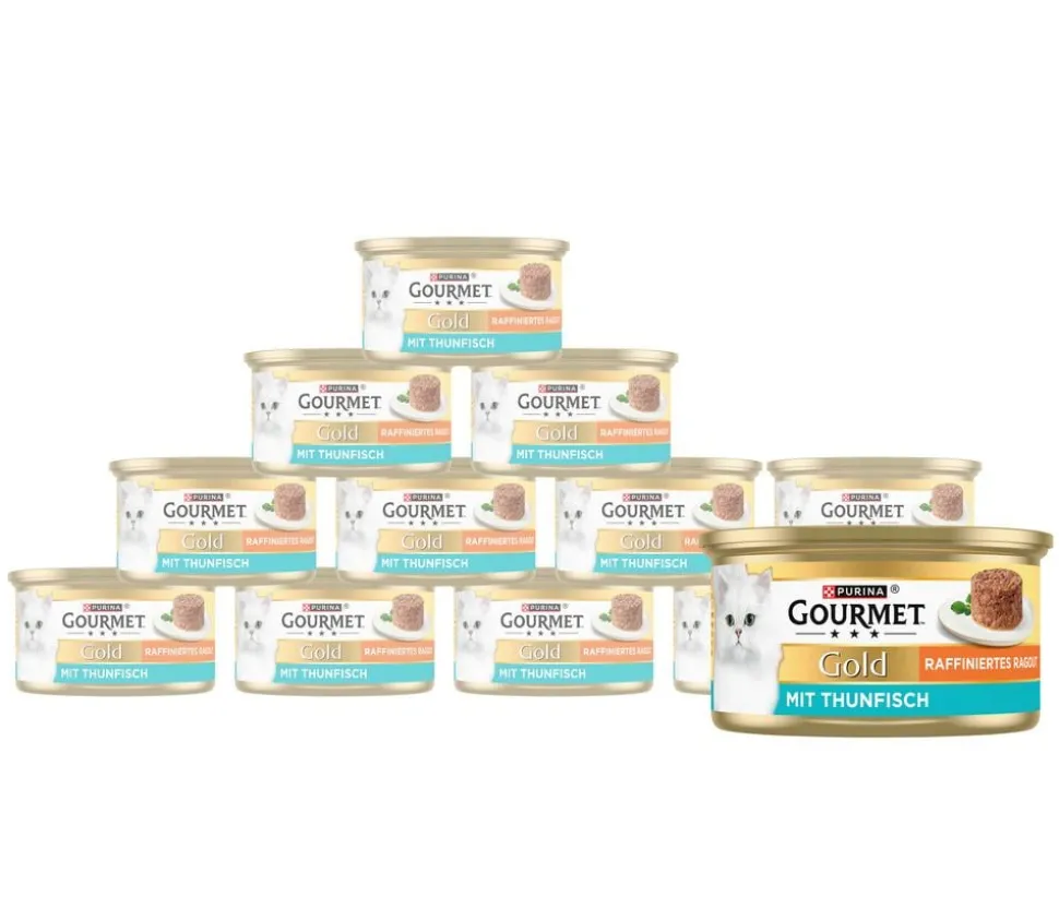 PURINA GOURMET™ Gold Nassfutter für Katzen Raffiniertes Ragout Adult, 12 x 85 g