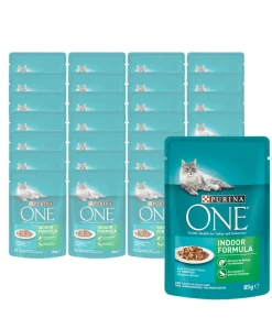 PURINA ONE® Nassfutter für Katzen Indoor Formula, 26 x 85 g