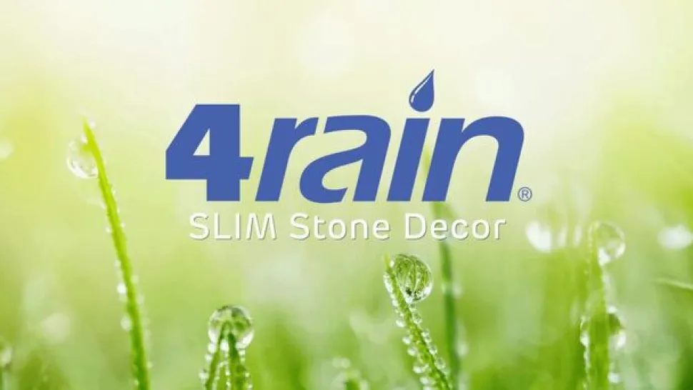 4rain Wandtank Slim Stone Decor, 350 l, ca. B60/H184/T39 cm