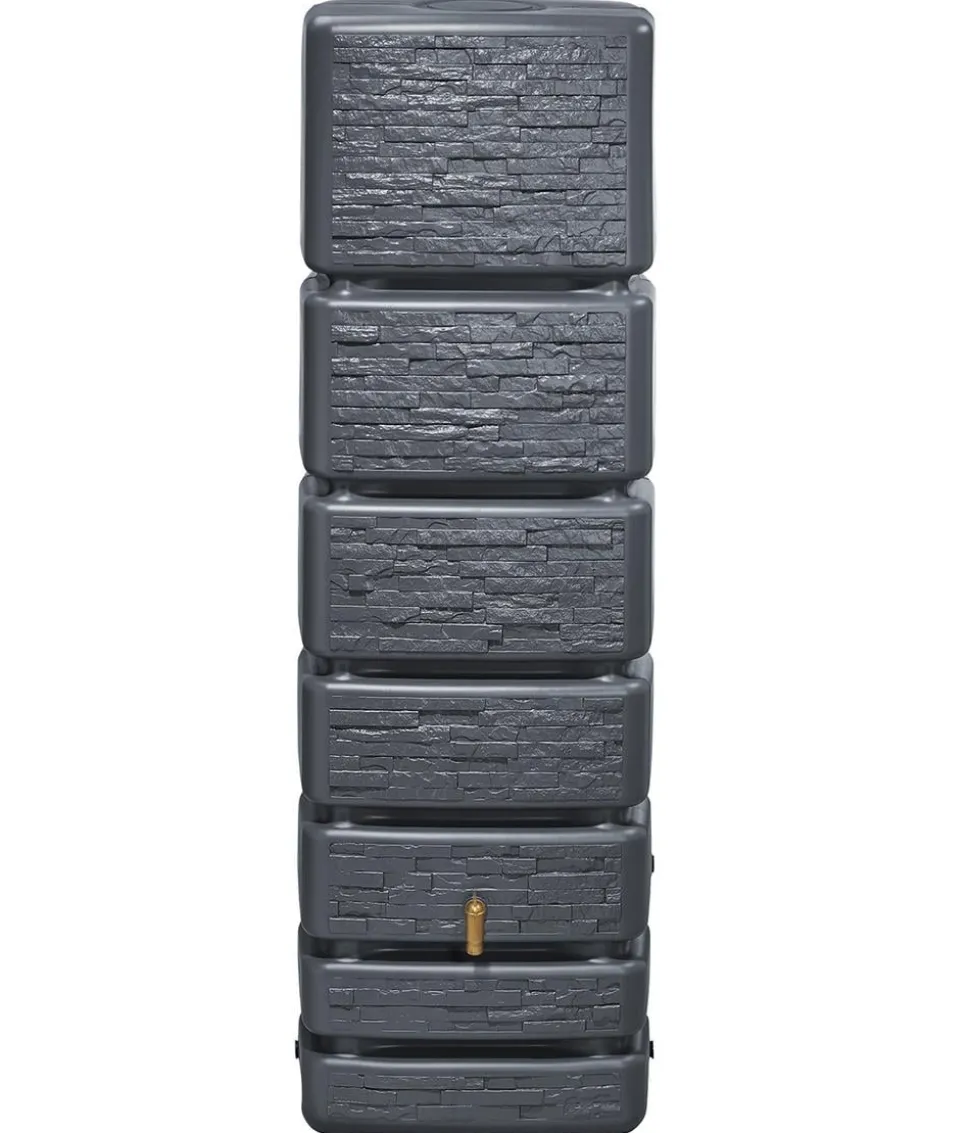 4rain Wandtank Slim Stone Decor, 350 l, ca. B60/H184/T39 cm